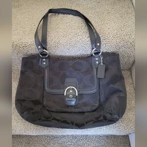 Coach Black Signature Shoulder Bag